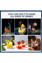 Italian Premium 370ML Aqua Crystal Clear Whiskey Glasses Set of 6 | Sturdy Scotch - Wine Glasses | Imported Tumbler for Whisky, Bourbon, Juice, Cocktail (Transparent_370ml)