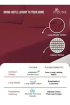 Pure Combed Cotton King Fitted Sheet 180x200 cm Rio Red, 400 Thread Count Cool Luxury Soft