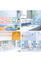 3D Anti-Collision Wall Stickers, 6PCS Little Bear Pattern Kids Room Decor, Waterproof Leather Self-Adhesive Panels for Bedroom, Playroom & Living Room(Pink)
