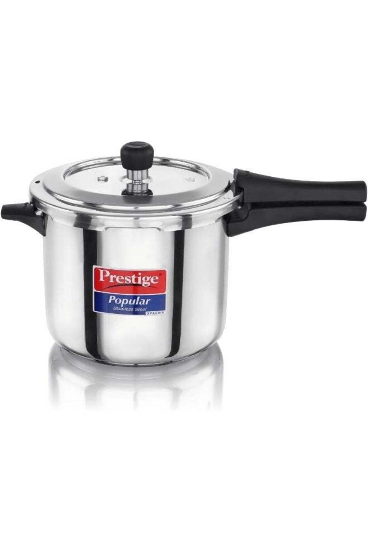 5.00Liters Popular Svachh Spillage Control Stainless Steel Pressure Cooker, 5 L (Silver)