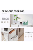 45*30*51cm Bedside Table Nightstand with Fabric Drawers Home Bedside Table 2-Tier Side Table Nightstands End Coffee Table for Bedroom White
