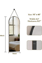 VooBang 40 x 120 cm oval wall mirror, bathroom mirror, decorative mirror suitable for bathrooms, living rooms and hallways, Gold
