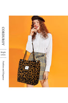 LHMTQVK Tote, Corduroy Bag Women's Shoulder Purses for Office School Shopping