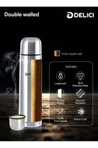Thermosteel Vacuum Flask 750ml | Double Wall Vacuum Insulated Bottle with Inner Copper Coating