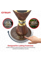 IB-413 Electric Incense Burner, 220-240 V, 50-60 Hz, 300-360 W, Compatible with Fragrant Oil, Incense, and Eaglewood with 1 Year -Dark Brown