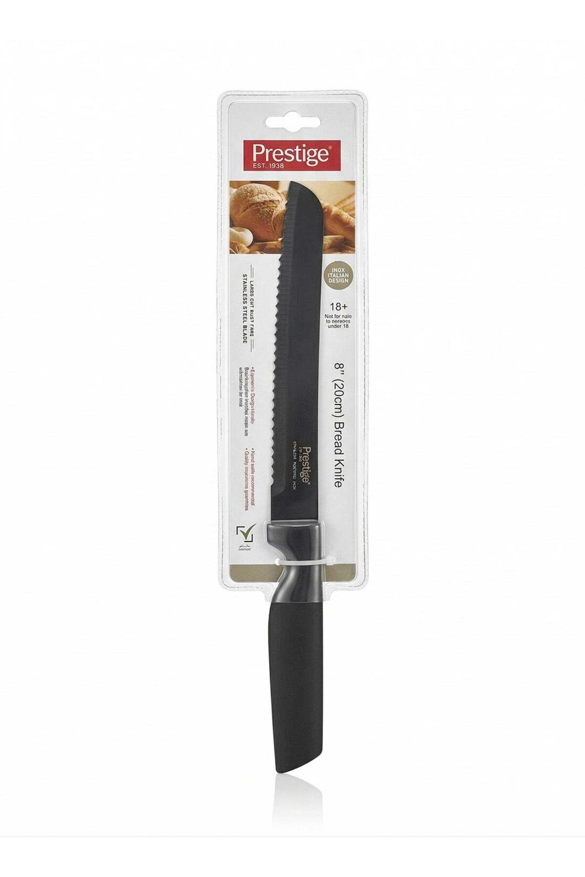 Bread Knife Silver/Black 20cm
