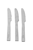 3-Piece Stainless Steel Table Knife Set Silver