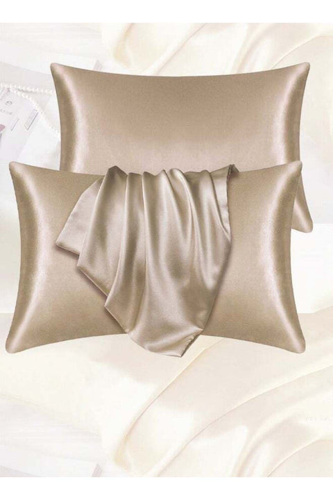 2PCS Satin Pillowcase for Hair and Skin-Soft Silky Pillow Covers for Sleeping-Satin Pillow Covers with Envelope Closure