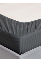 Deep Fitted Bed Sheet +2Pcs Pillow Covers, King/Queen/Double/Single Sizes, Color Grey, Depth 30cm