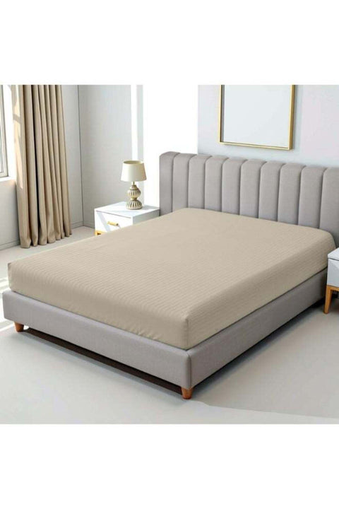 1-Piece Stripe Fitted Sheet - Luxury Hotel Collection, 100% Premium Cotton