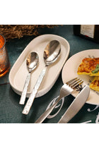 Stainless Steel Silverware, Set for 4 (20PCS) Flatware Knife Fork Spoon Stone Pattern