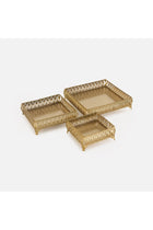 Metal Nesting Trays, Set of 3 - Gold
