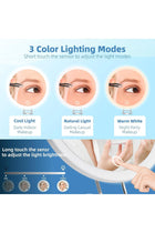[Upgrade] 20X Magnifying Mirror with Light, Rechargeable 3 Colors Dimming Lighted Mirror with 3 Suction Cups and 360° Stand, 6" Large Travel Tabletop Magnified Makeup Mirror with Tweezers (White)