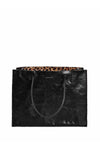 Miroshnikov Women’s Large Shopper Bag for Office & Work, Glossy PU Shoulder Tote, Memory Crinkle Effect, Spacious Lightweight Handbag, No Fastener, 40×31×12 cm