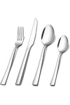 E-far 24-Piece Silverware Set, Stainless Steel Flatware Tableware for 6, Spoons, Forks, Knives, Dishwasher Safe