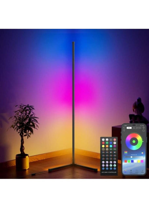 Corner Floor Lamp Corner Light RGB Color Changing Led Floor Lamp with Remote and App Control