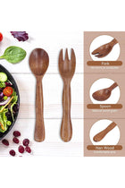 Wooden Spoons and Forks, 4pcs Wooden Spoons Fork Utensil Set Spoon Fork Cutlery Set Dinner Utensil Set