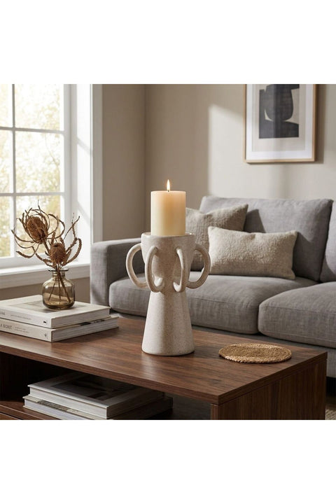 New In Cerelia Loop Candle Holder 14.7X14.7X20.8Cm -White