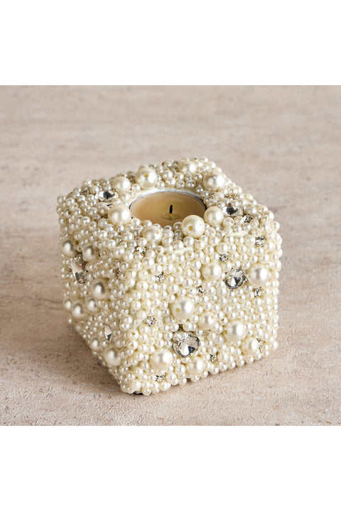 Beaded Tealight Candleholder - 9 cm