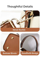Women PU Shoulder Bucket Crossbody Sling Tote Handbag Large-Capacity Multi-Pocket