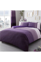 Double Duvet Cover Set (200cm x 200cm) - Polycotton Bedding Purple