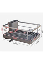 Dish Drying Rack Dish Drying Rack Kitchen Storage Rack Dish Drying Rack Large Antibacterial Kitchen Tools Dish Rack Dish Rack with Drainage Design (Black) Steel