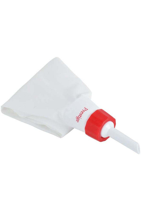 Icing Bag With 6 Plastic Nozzles White/Red 23.2x11.8x2.8cm