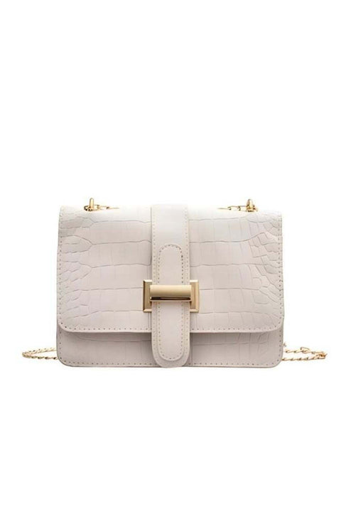 Women's Crocodile Pattern Shoulder Bag, Ladies PU Leather Crossbody Bag Sling Bag Side Bag Small Square Bag