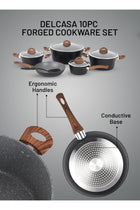 Chef Master 10 Piece Non stick Cookware Set With 5 Layer Granite Coating pots and pan set (B