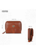 Genuine Leather Ladies Wallet | LW5003_VRN, Tan, Modern