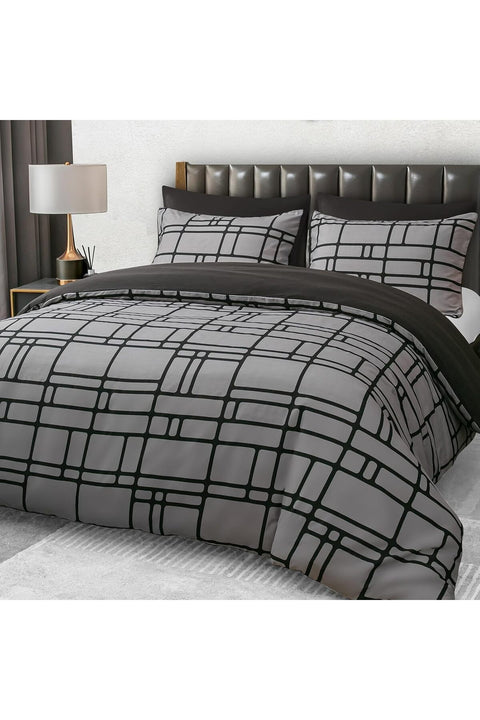 Pamposh Double Duvet Set, Premium Brushed Microfiber Duvet Cover, Ultra Soft, Hypoallergenic, Non-Ironing, Luxury Bedding Sets with Zipper Closure