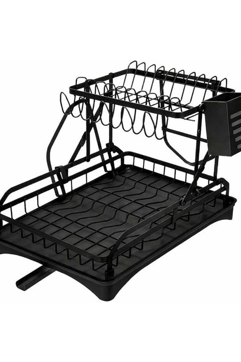Foldable Dish Rack – Compact Dish Drainer for Kitchen Sink & Countertop – Space-Saving, Durable & Portable Dish Drying Rack for Plates, Cups & Cutlery