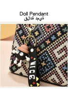 Women's Fashion Shoulder Bags, Ladies Doll Charm Handbag Tote Bags Clutch Bag, Portable Small Bag