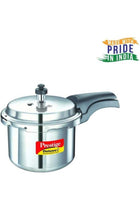 Deluxe Plus Aluminium Pressure Cooker Compatible with Gas Stovetop & Induction Stovetop 3Liters