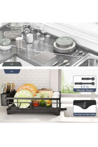 Dish Drying Rack, Stainless Steel Dish Rack with Drainboard for Kitchen Counter and Sink, Dish Drainer with Removable Utensil Holder