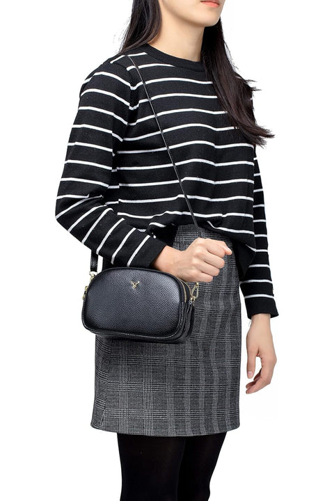 Dgffan Small Crossbody Bags Genuine Leather Shoulder Handbags Trendy Design Cellphone Purses for Women and Girls