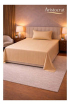 2‑Piece Striped Microfiber Flat Bed Sheet Set Single 160x220cm – Soft Breathable Flat Sheet