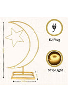 Moon & Star LED Floor Lamp – Warm White Light, Ramadan & Eid Islamic Home Décor, 3 Sizes