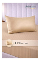 2‑Piece Striped Microfiber Flat Bed Sheet Set Single 160x220cm – Soft Breathable Flat Sheet