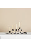 Charcoal Curvy 4-Taper Candleholder