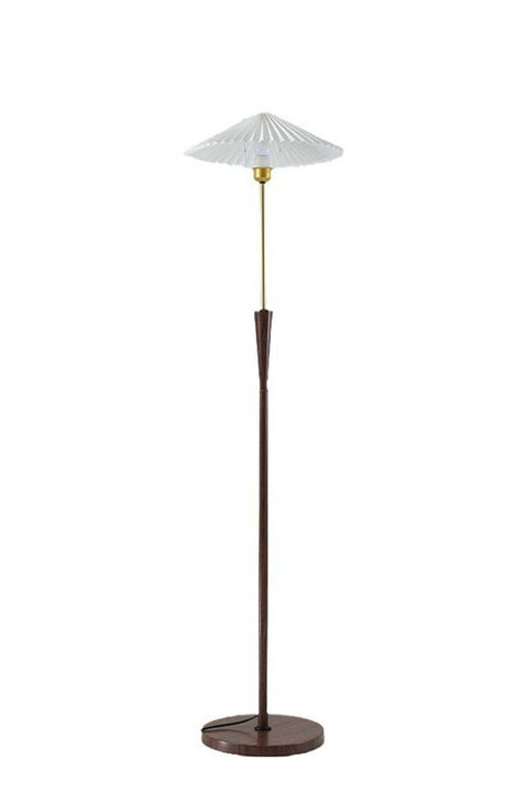LED American Retro Pleated Floor Lamp Bedroom Warm Bedside Lamp 3-Color Lighting Foot Switch 12w Led Light Source