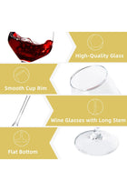Wine Glasses Set of 12, 12oz Clear Red/White Wine Glasses, Long Stem Wine Glasses for Party, Wedding and Home