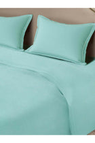 100% Cotton 4 pc Micro Checks Bedding Set - Stratosphre Blue