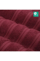 Safi Plus Towel Set Luxury Hotel Quality 600 GSM Genuine Combed Cotton, Super Soft & Absorbent Family Bath Towels 6 Piece Set - 2 Bath Towels, 2 Hand Towels, 2 Washcloths - Bordeaux