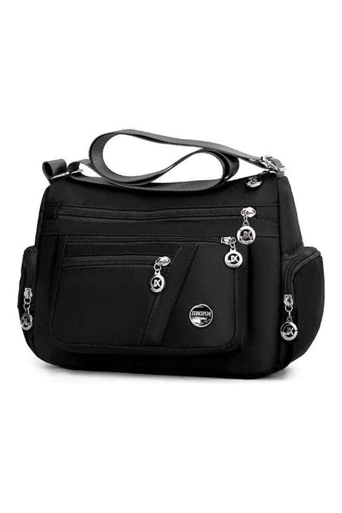 Women's Retro Solid Large Capacity Casual Bag Black