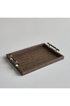 Collin Decorative Tray Color: Brown
