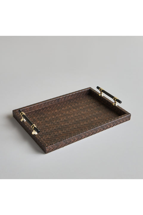 Collin Decorative Tray Color: Brown