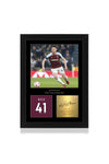 Alayra Framed Declan Rice Signed A4 Framed Photo Display - Reproduced Digital Signature - Gift For West Ham Fans