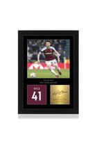 Alayra Framed Declan Rice Signed A4 Framed Photo Display - Reproduced Digital Signature - Gift For West Ham Fans