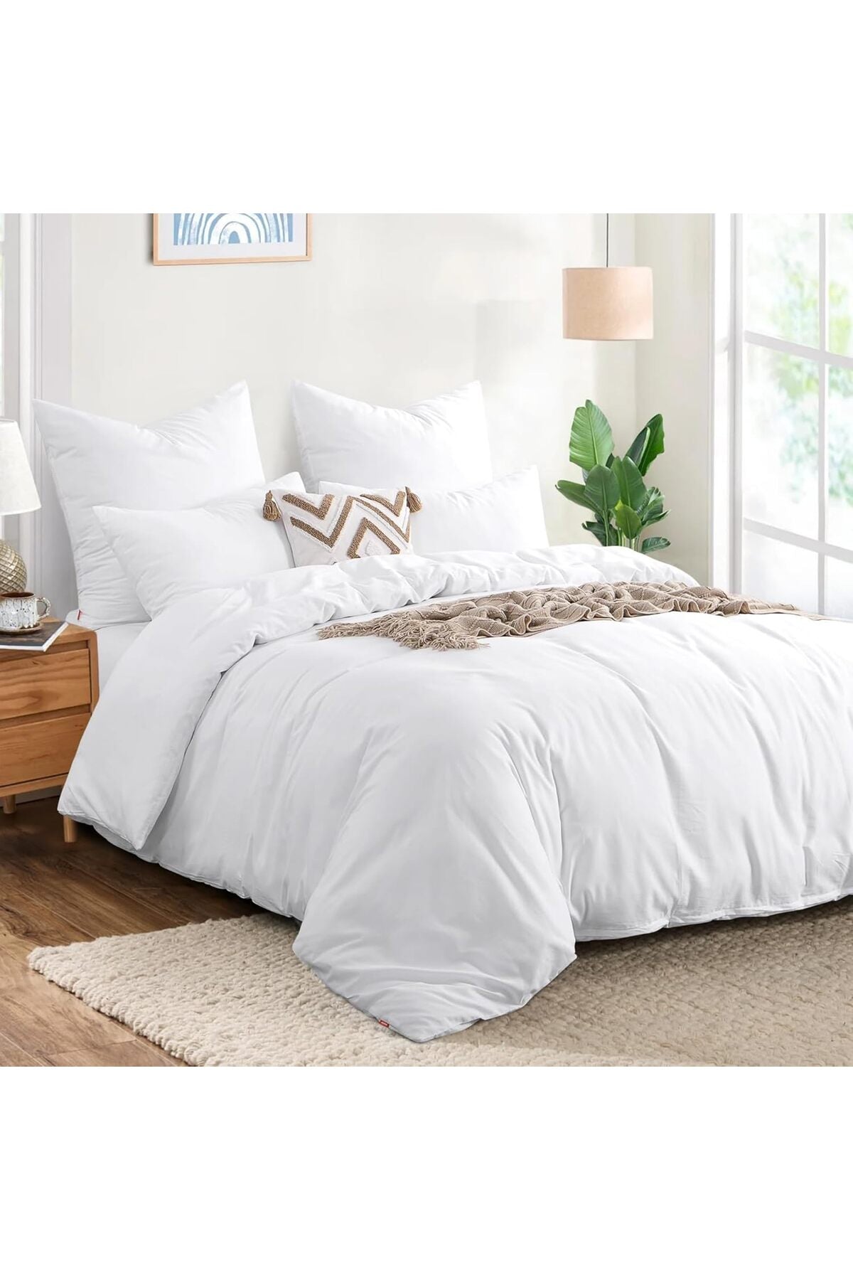 FOAM CRAFT® 3-Piece Duvet Cover Set Hotel Quality - Wrinkle Free & Washable 100% Cotton